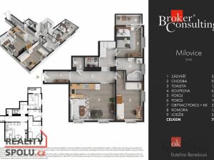 Prodej bytu 3+kk, Milovice - Mladá, Rakouská, 71 m2