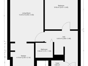 Pronájem bytu 2+kk, Praha - Braník, Za mlýnem, 37 m2