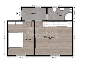 Prodej bytu 2+kk, Praha - Žižkov, Biskupcova, 45 m2