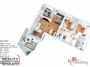 Prodej bytu 4+kk, Praha - Zličín, Sazovická, 93 m2
