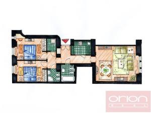 Pronájem bytu 3+1, Praha - Nové Město, Odborů, 80 m2
