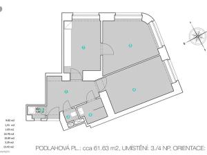 Pronájem bytu 2+1, Hradec Králové, Šimkova, 62 m2