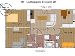 Prodej rodinného domu, Ostrovačice, Osvobození, 88 m2