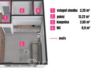 Prodej bytu 1+kk, Znojmo, Mičurinova, 20 m2