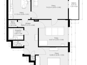 Pronájem bytu 3+1, Brno, Kárníkova, 78 m2