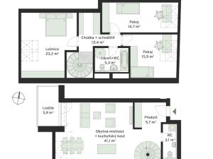Prodej bytu 4+kk, České Budějovice - České Budějovice 6, Chelčického, 127 m2