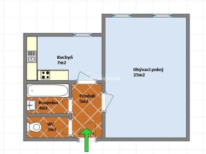 Pronájem bytu 1+1, Milovice - Mladá, Kaštanová, 43 m2