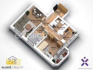 Prodej bytu 3+1, Uherský Ostroh - Ostrožské Předměstí, Sídliště, 63 m2