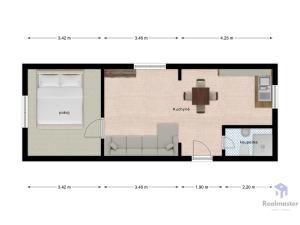 Pronájem bytu 1+1, Ústí nad Labem - Střekov, Národního odboje, 38 m2