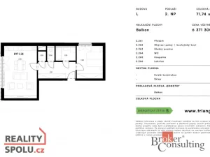 Prodej bytu 2+kk, Plzeň - Jižní Předměstí, Měděná, 71 m2