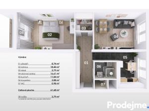 Prodej bytu 2+1, Brno - Židenice, Stará osada, 63 m2