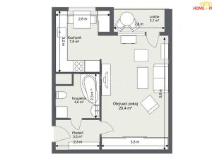Prodej bytu 1+1, Praha - Troja, U Pentlovky, 41 m2