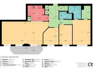 Pronájem bytu 4+1, Praha - Libeň, Společná, 110 m2