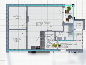 Pronájem bytu 3+kk, České Budějovice, Fráni Šrámka, 66 m2