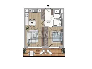 Pronájem bytu 2+kk, Praha - Košíře, Naskové, 54 m2