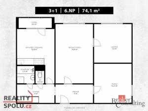 Prodej bytu 3+1, Jablonec nad Nisou, Liberecká, 74 m2