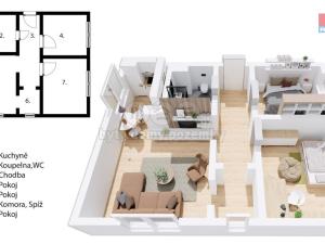 Pronájem bytu 3+kk, Adršpach - Horní Adršpach, 58 m2