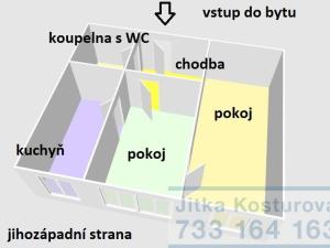 Prodej bytu 2+1, Krnov - Pod Bezručovým vrchem, Budovatelů, 43 m2