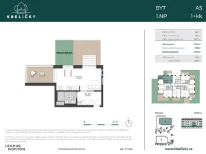 Prodej bytu 1+kk, Praha - Kbely, Hůlkova, 34 m2