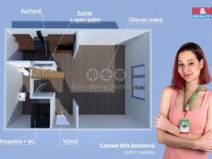Pronájem bytu 1+kk, Zdice, Palackého náměstí, 26 m2