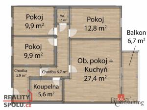 Prodej bytu 4+kk, Zbůch, Vrbová, 96 m2
