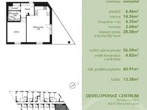 Prodej bytu 2+kk, Mariánské Lázně, Chebská, 61 m2