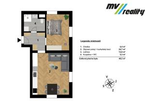 Prodej bytu 2+kk, Mcely, 49 m2