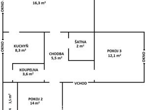 Prodej bytu 3+1, Ústí nad Labem, Burianova, 66 m2