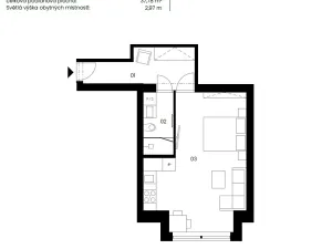 Prodej bytu 1+kk, Kutná Hora, Pod Valy, 38 m2
