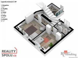 Pronájem rodinného domu, Úpice, Regnerova, 90 m2