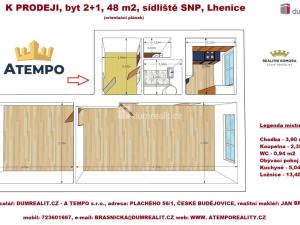 Prodej bytu 2+1, Lhenice, Sídliště SNP, 48 m2
