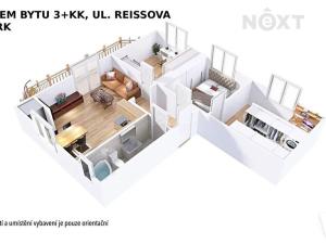 Pronájem bytu 4+kk, Šumperk, Reissova, 62 m2
