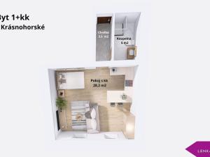 Pronájem bytu 1+kk, Olomouc - Hodolany, Elišky Krásnohorské, 36 m2