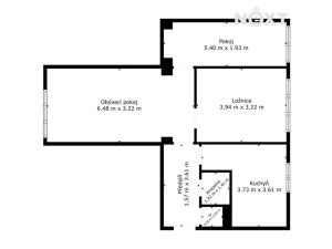 Pronájem bytu 3+1, Jilemnice, Jaroslava Havlíčka, 60 m2