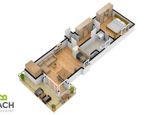 Pronájem bytu 2+kk, Uherské Hradiště - Sady, Jabloňová, 52 m2