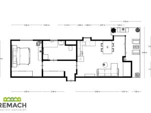 Pronájem bytu 2+kk, Uherské Hradiště - Sady, Jabloňová, 52 m2