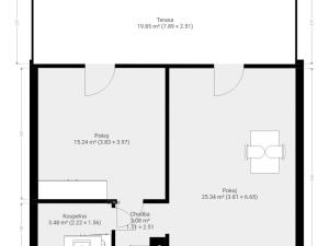 Pronájem bytu 2+kk, Brno, Košinova, 56 m2