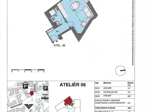 Prodej bytu 1+kk, Praha - Vysočany, Jandova, 48 m2