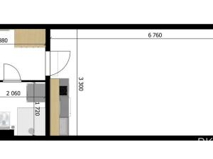 Pronájem bytu 1+kk, Praha - Vysočany, Freyova, 33 m2