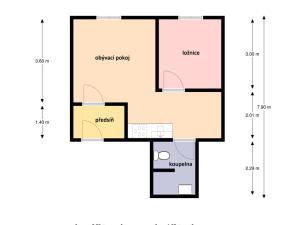 Pronájem bytu 2+kk, Kostelec nad Labem, T. G. Masaryka, 33 m2