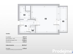 Prodej bytu 1+kk, Brno - Bohunice, Ukrajinská, 30 m2