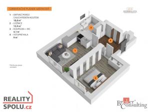 Pronájem bytu 2+kk, Praha - Holešovice, Přístavní, 48 m2