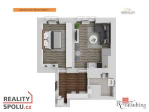 Pronájem bytu 2+kk, Praha - Holešovice, Přístavní, 48 m2