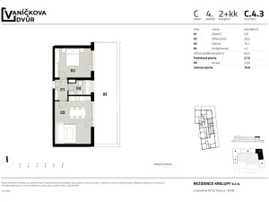 Prodej bytu 2+kk, Kralupy nad Vltavou, Husova, 47 m2
