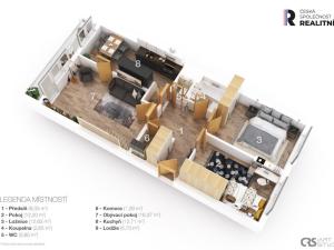 Prodej bytu 3+1, Praha - Stodůlky, Hostinského, 78 m2