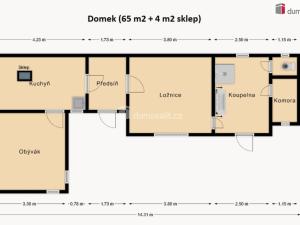 Pronájem chalupy, Káraný, Jizerská, 65 m2