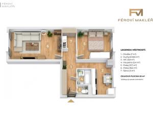 Prodej bytu 2+1, Ostrava, Plzeňská, 54 m2