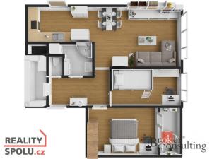 Prodej bytu 3+1, Praha - Krč, Zelený pruh, 63 m2