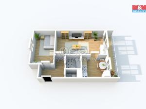 Pronájem bytu 2+1, Teplice, Alejní, 45 m2