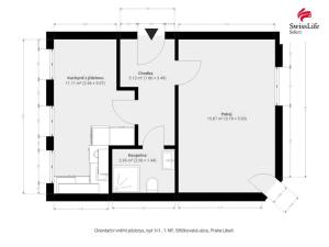Pronájem bytu 1+1, Praha - Libeň, Střížkovská, 35 m2